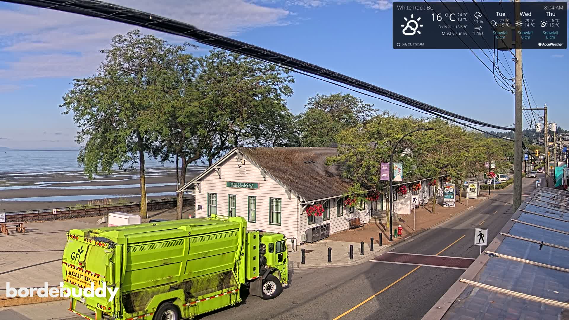 White Rock City Museum & Boundary Bay View Live Cam - White Rock, Metro Vancouver, British Columbia, Canada