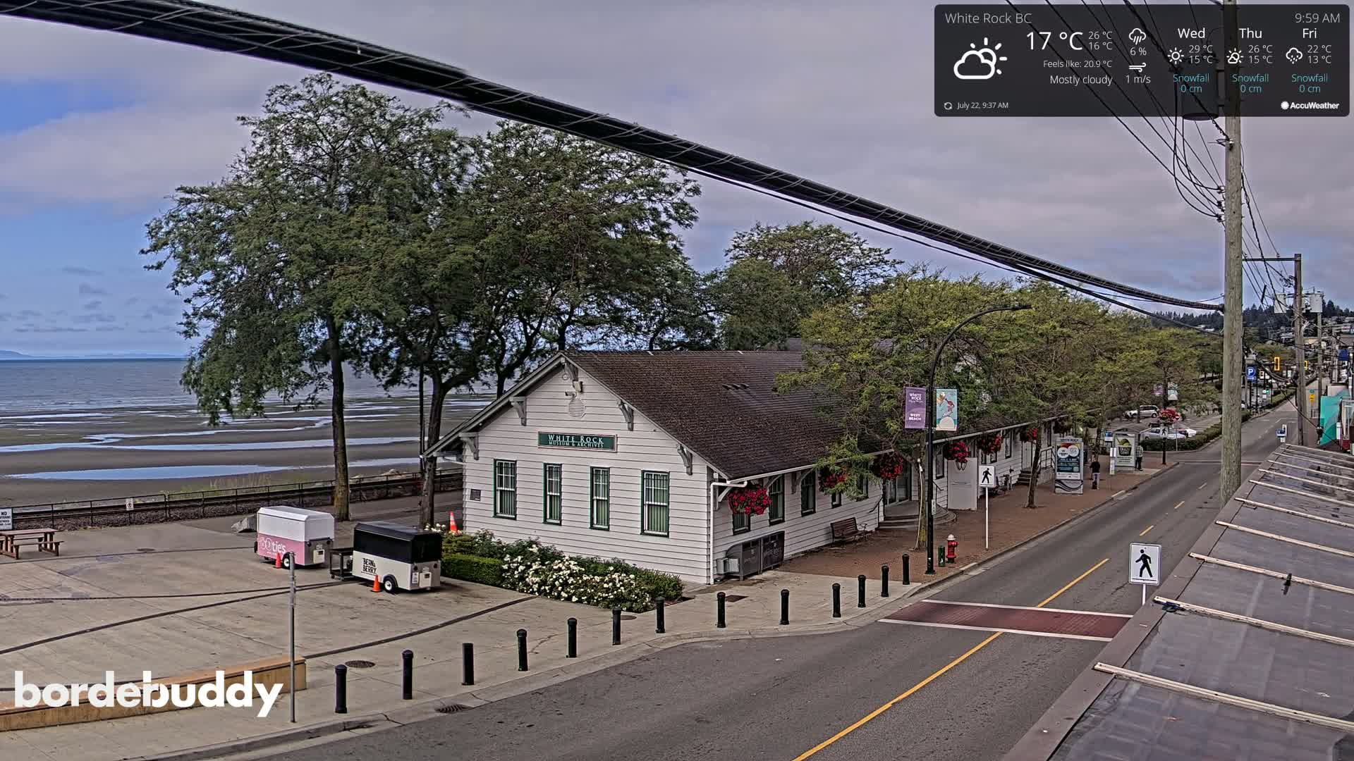 White Rock City Museum & Boundary Bay View Live Cam - White Rock, Metro Vancouver, British Columbia, Canada