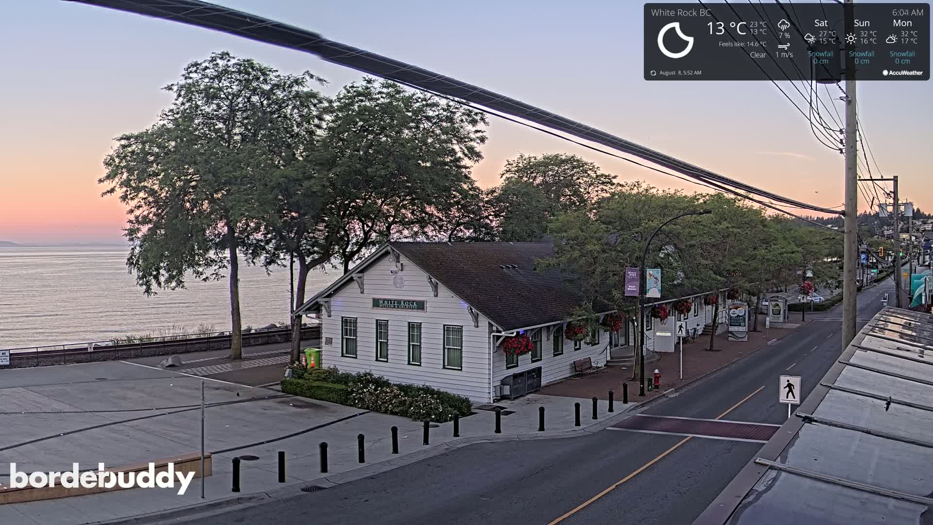 White Rock City Museum & Boundary Bay View Live Cam - White Rock, Metro Vancouver, British Columbia, Canada
