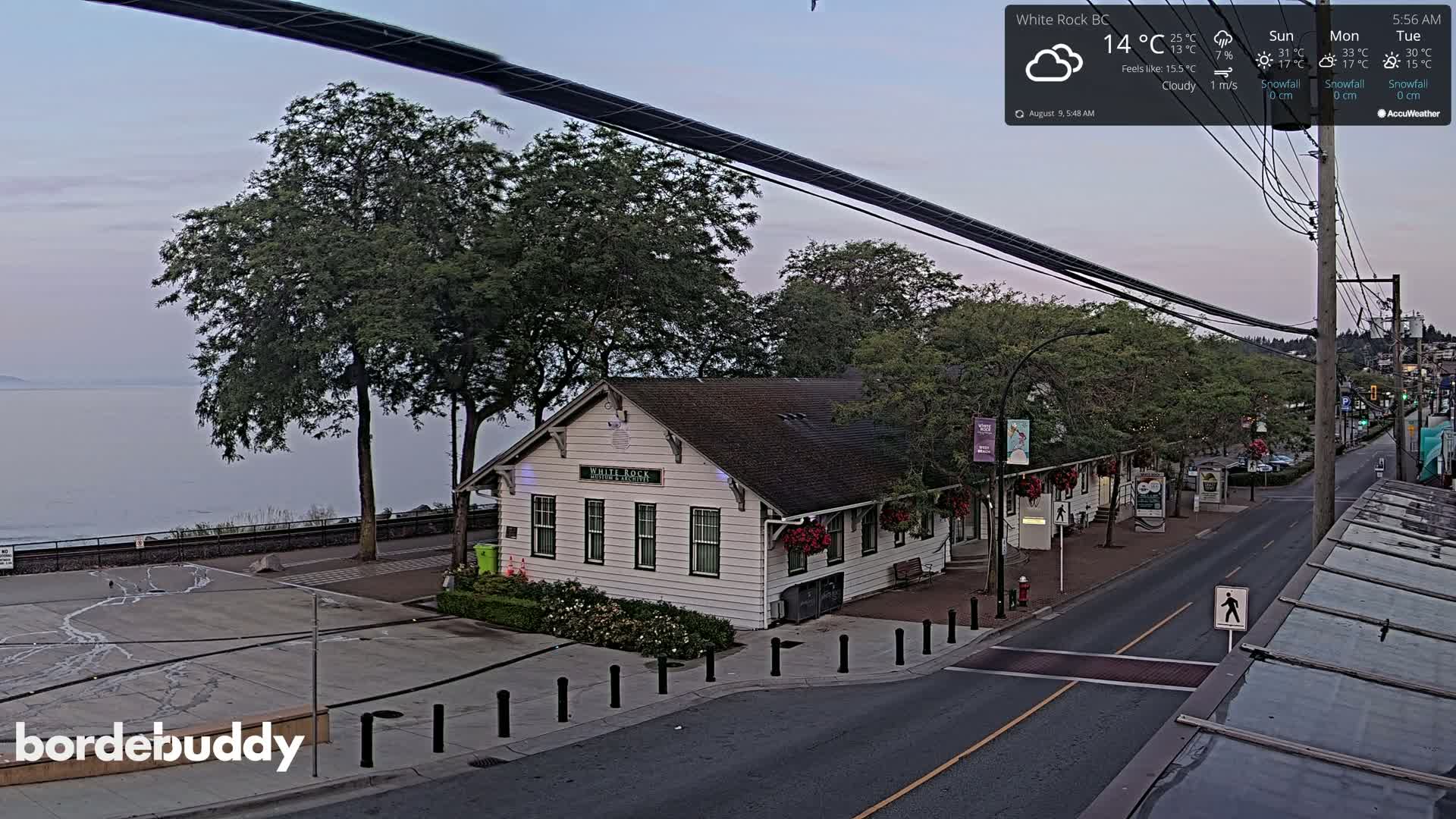 White Rock City Museum & Boundary Bay View Live Cam - White Rock, Metro Vancouver, British Columbia, Canada