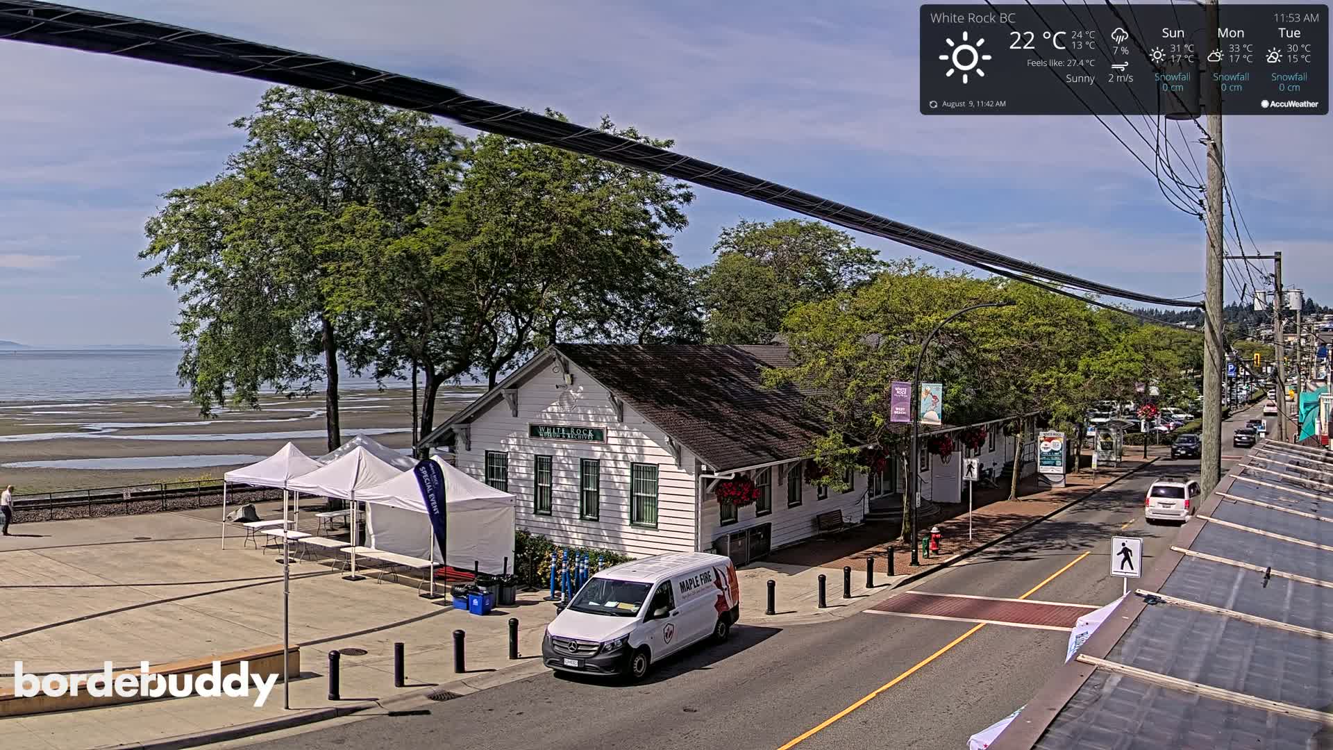 White Rock City Museum & Boundary Bay View Live Cam - White Rock, Metro Vancouver, British Columbia, Canada