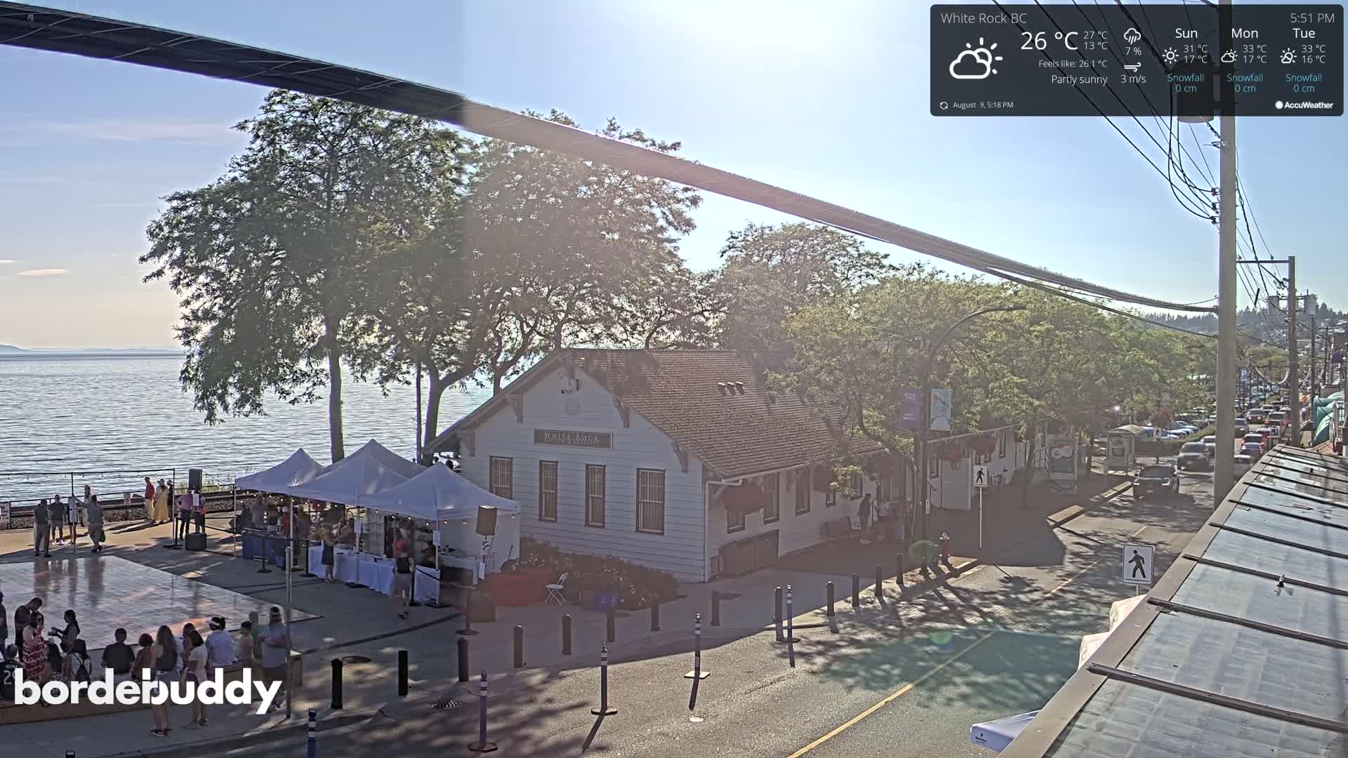White Rock City Museum & Boundary Bay View Live Cam - White Rock, Metro Vancouver, British Columbia, Canada