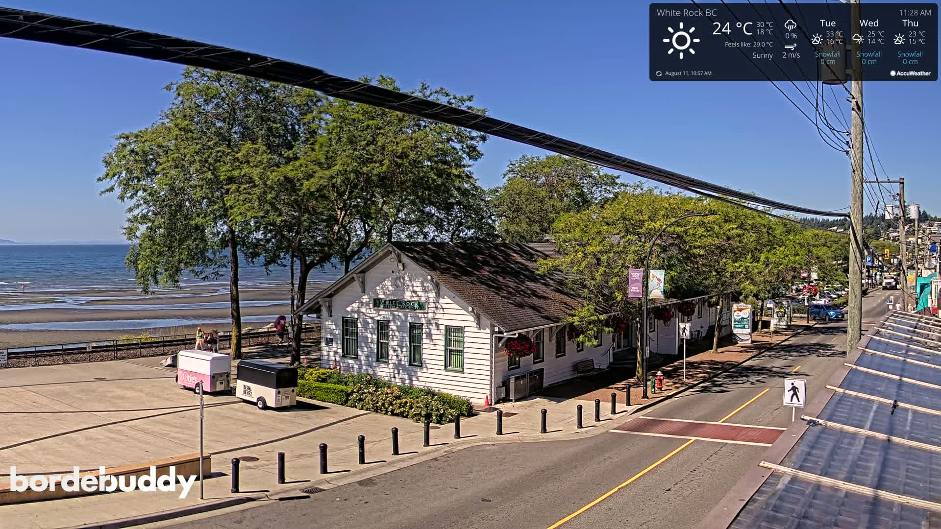 White Rock City Museum & Boundary Bay View Live Cam - White Rock, Metro Vancouver, British Columbia, Canada