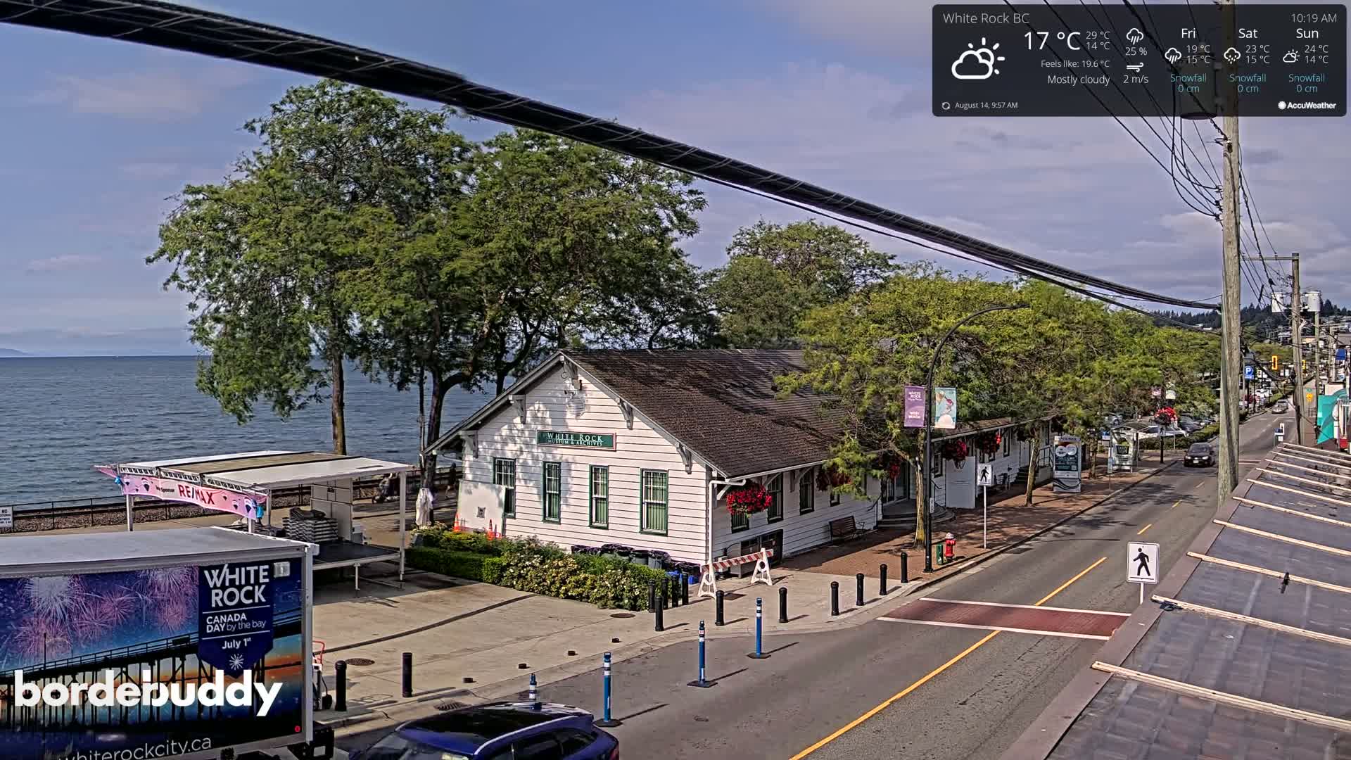White Rock City Museum & Boundary Bay View Live Cam - White Rock, Metro Vancouver, British Columbia, Canada