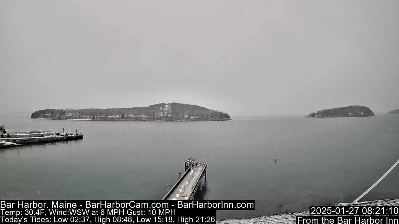 Bar Harbor North View Live Cam - Maine, USA