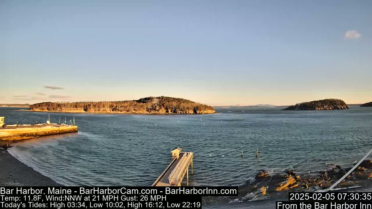 Bar Harbor North View Live Cam - Maine, USA