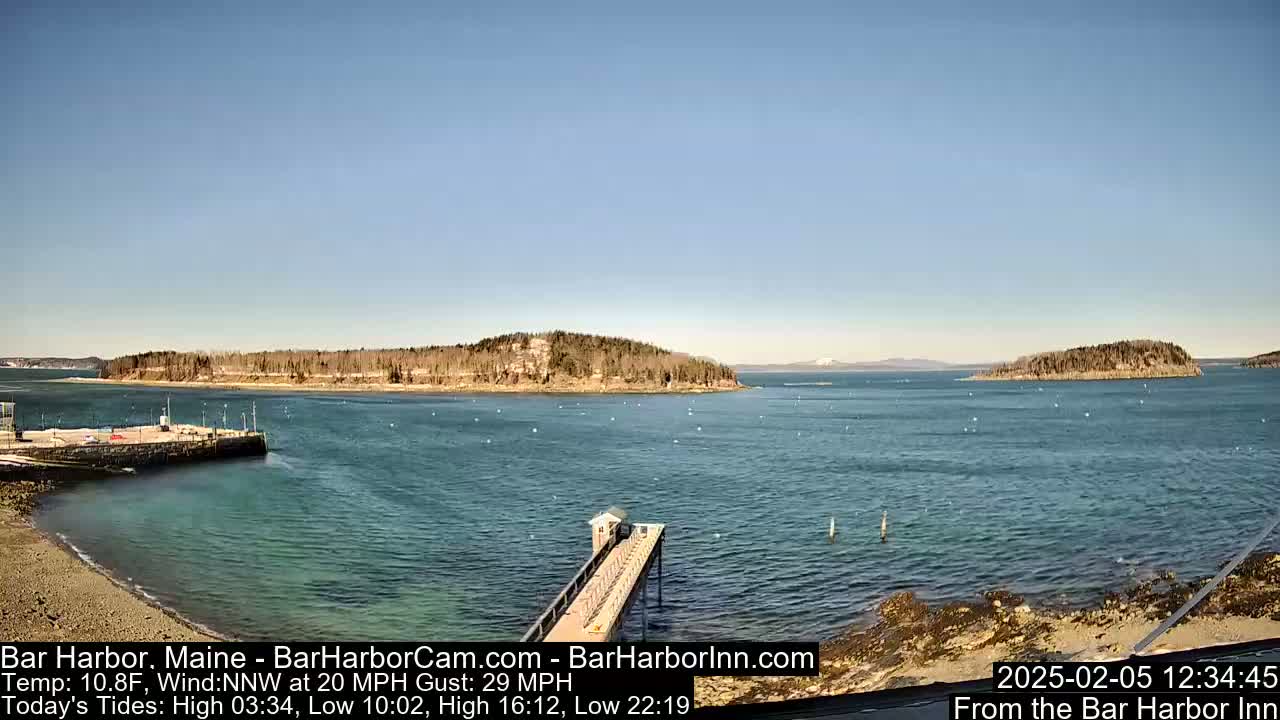 Bar Harbor North View Live Cam - Maine, USA