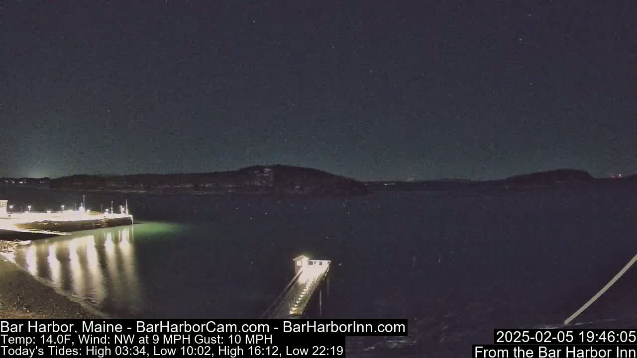 Bar Harbor North View Live Cam - Maine, USA