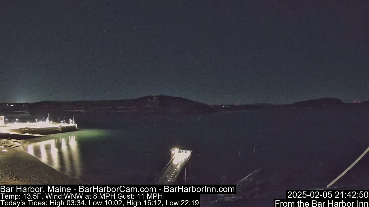 Bar Harbor North View Live Cam - Maine, USA
