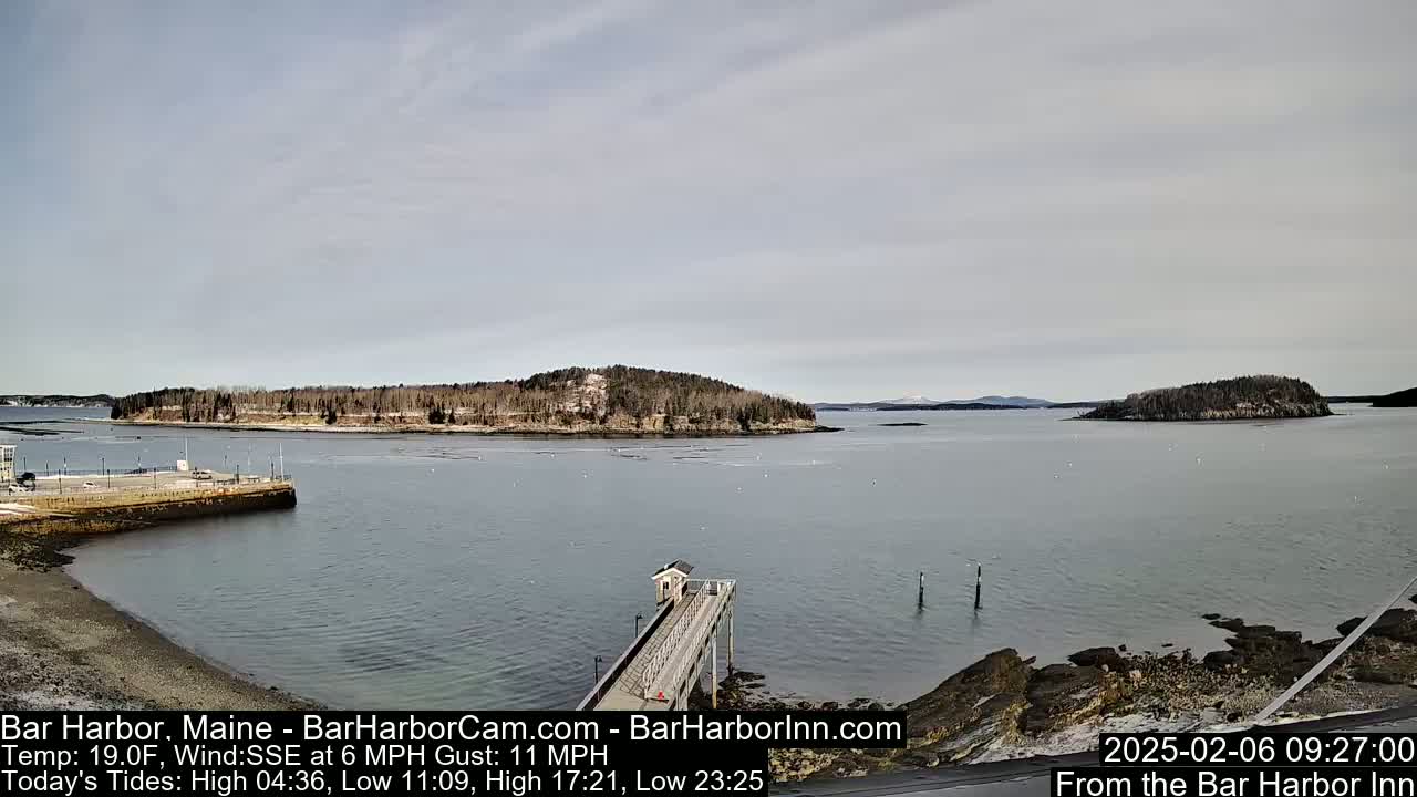 Bar Harbor North View Live Cam - Maine, USA