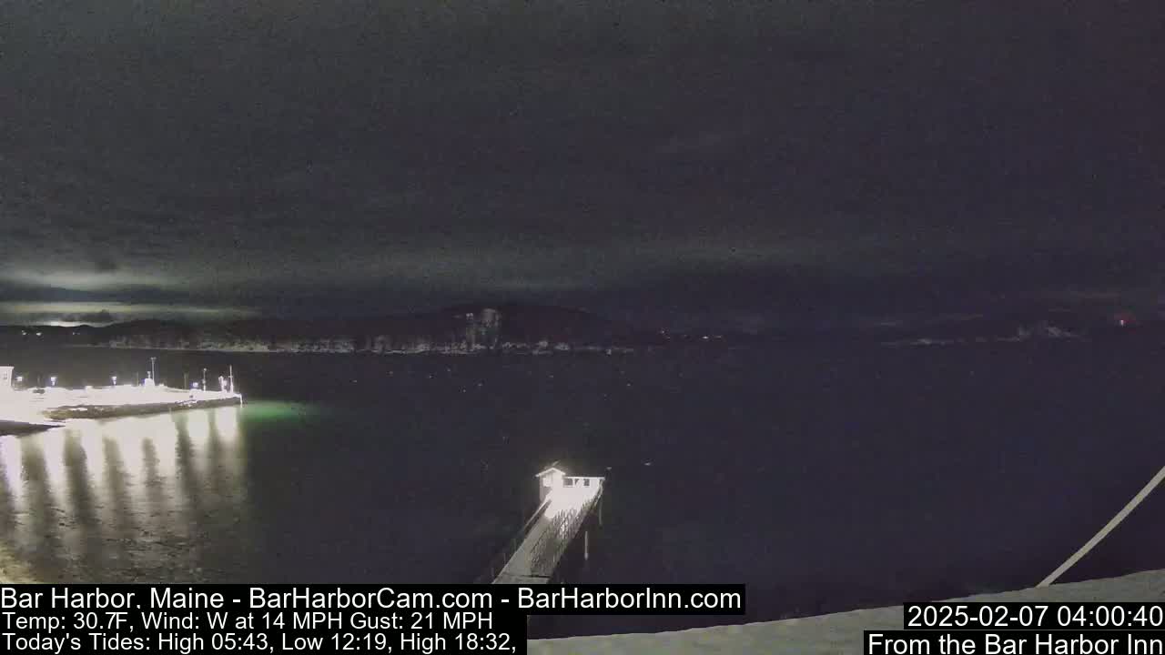 Bar Harbor North View Live Cam - Maine, USA