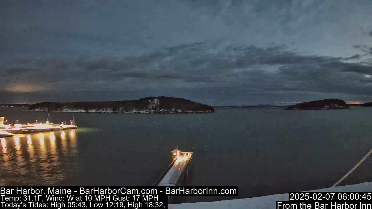 Bar Harbor North View Live Cam - Maine, USA