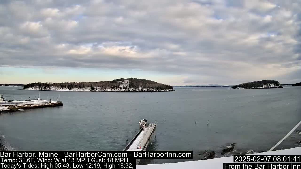 Bar Harbor North View Live Cam - Maine, USA