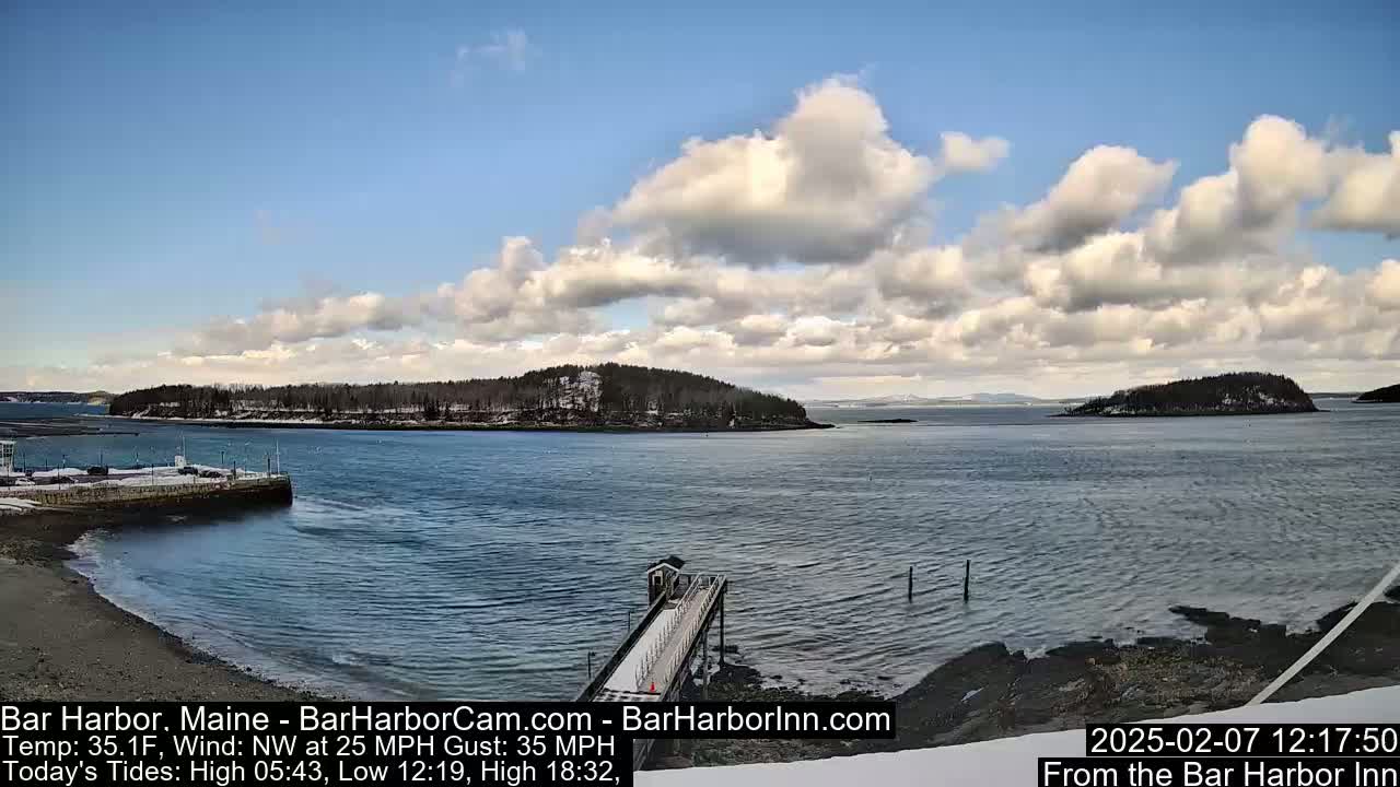 Bar Harbor North View Live Cam - Maine, USA