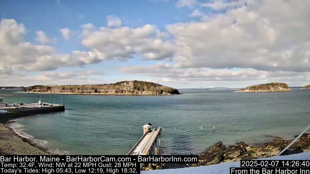 Bar Harbor North View Live Cam - Maine, USA