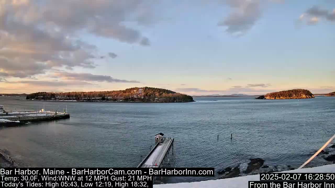 Bar Harbor North View Live Cam - Maine, USA