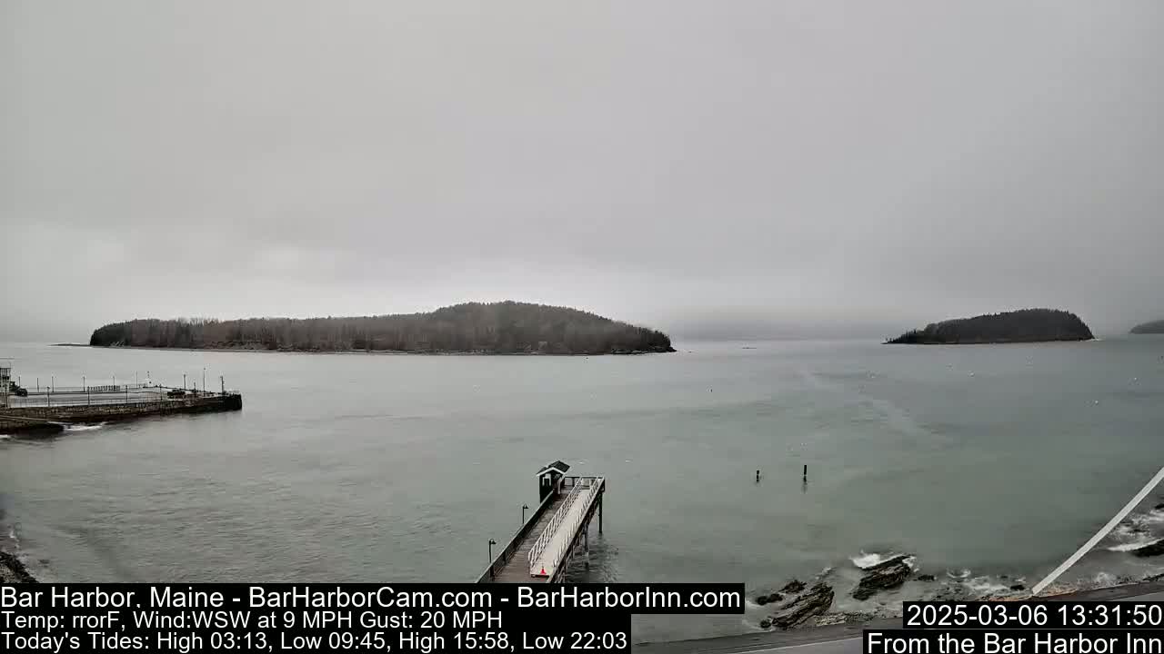 Bar Harbor North View Live Cam - Maine, USA