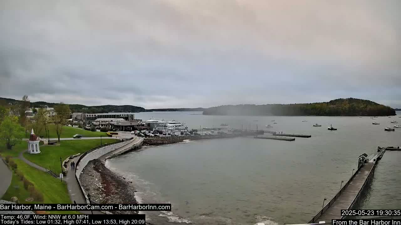 Bar Harbor North View Live Cam - Maine, USA