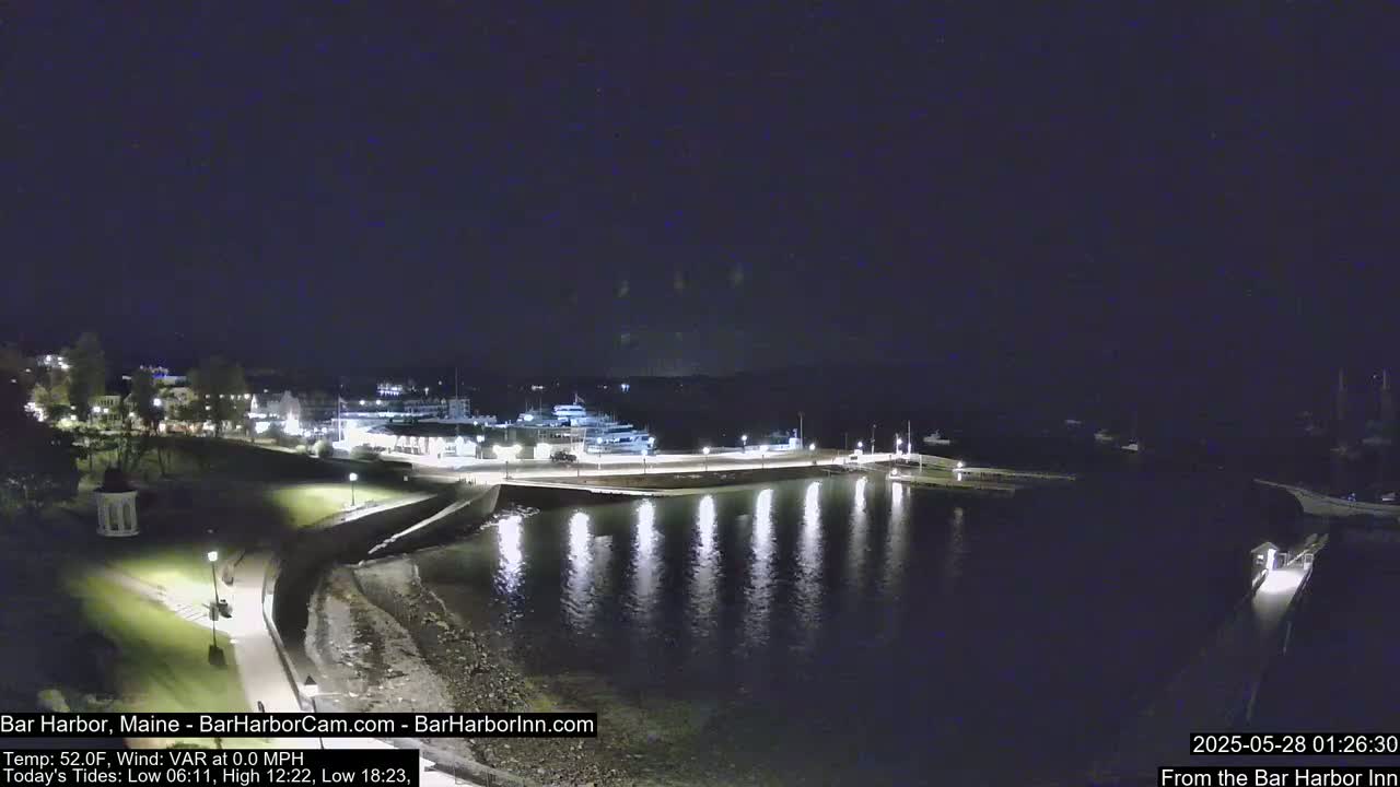 Bar Harbor North View Live Cam - Maine, USA