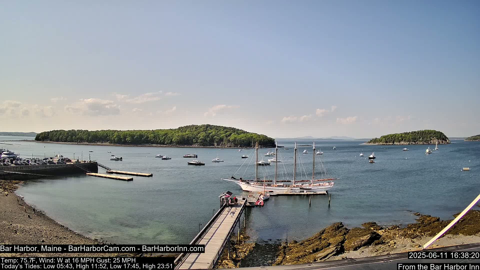 Bar Harbor North View Live Cam - Maine, USA
