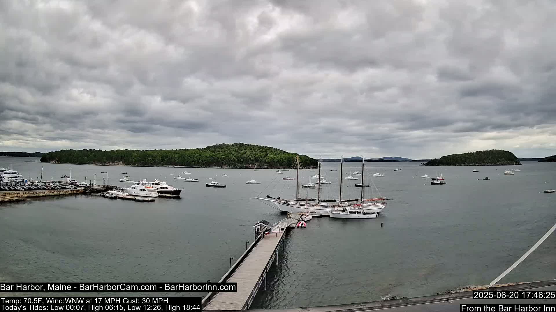 Bar Harbor North View Live Cam - Maine, USA
