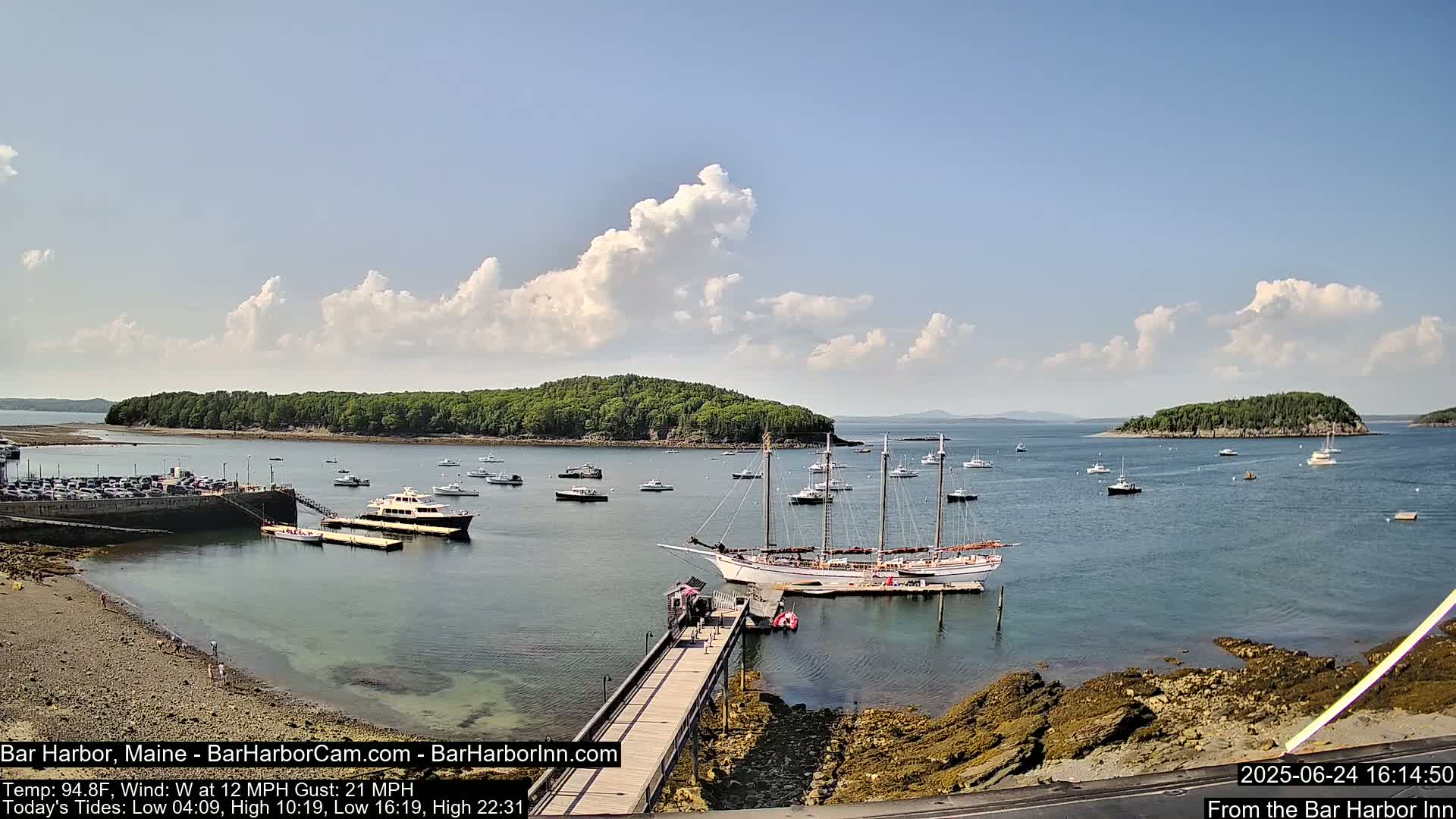 Bar Harbor North View Live Cam - Maine, USA