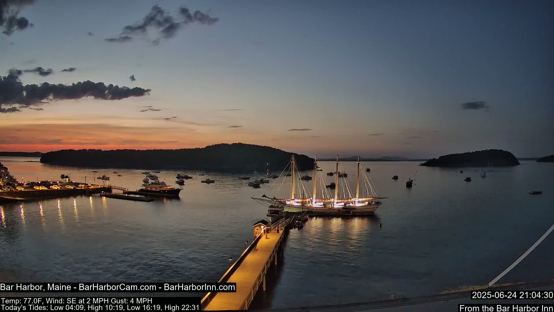 Bar Harbor North View Live Cam - Maine, USA
