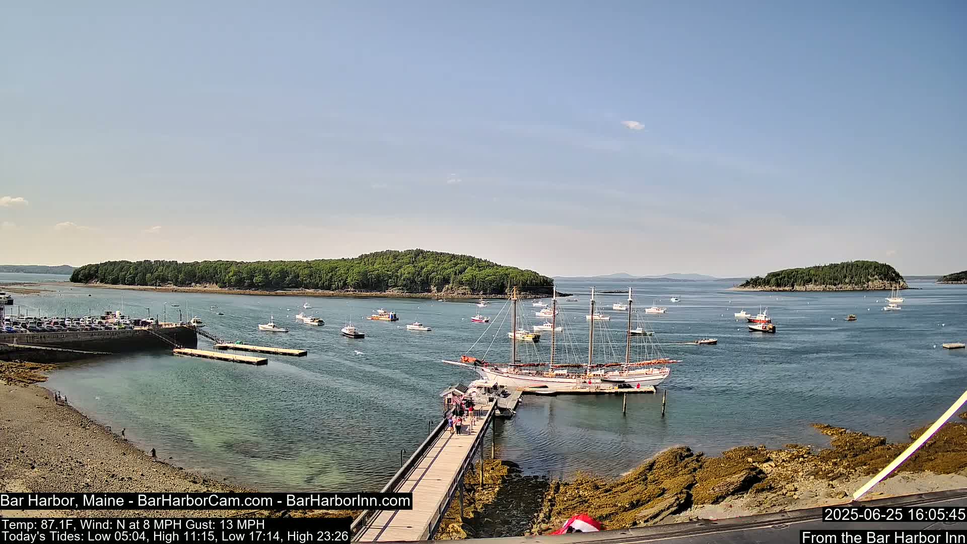 Bar Harbor North View Live Cam - Maine, USA