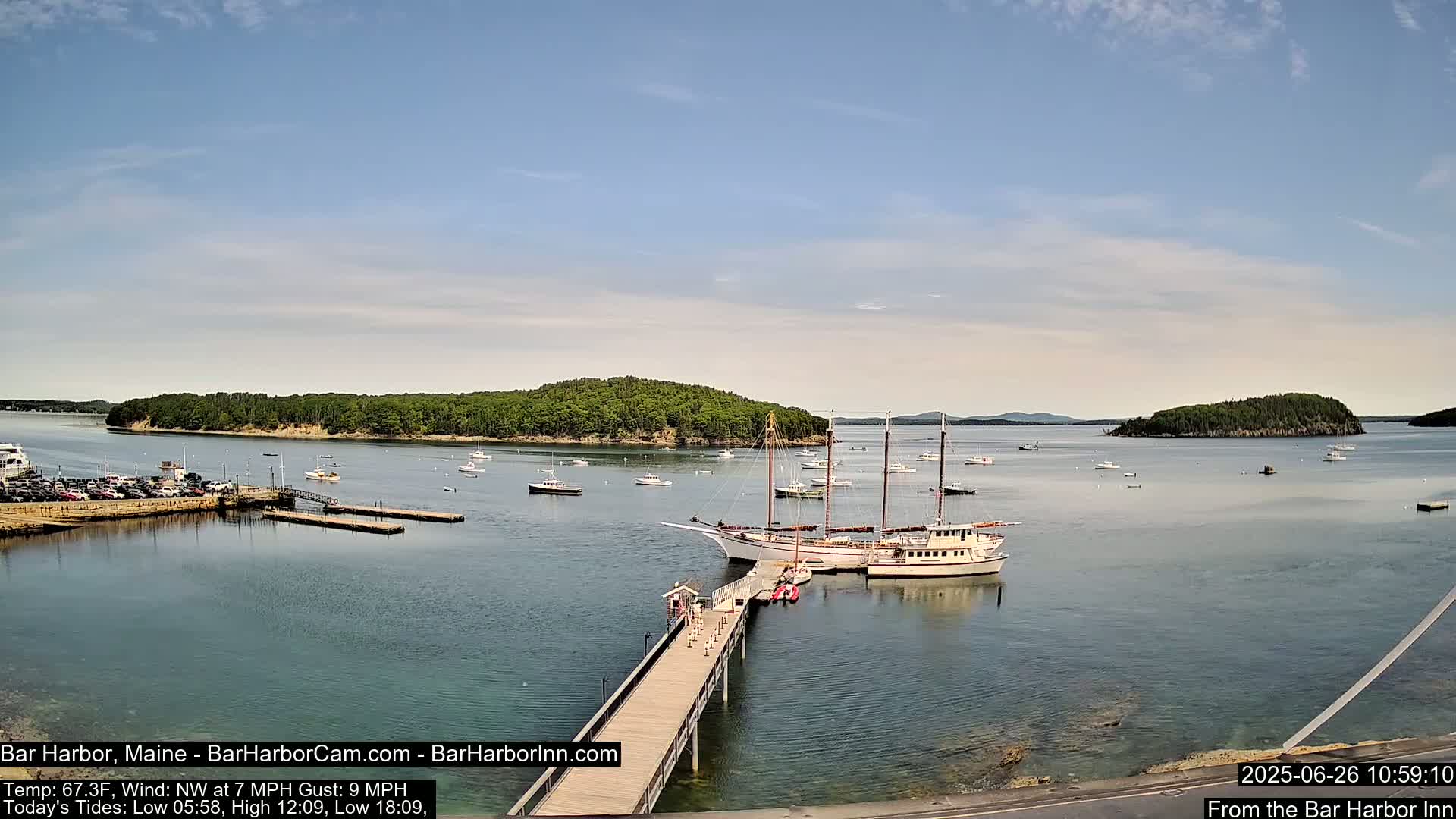 Bar Harbor North View Live Cam - Maine, USA