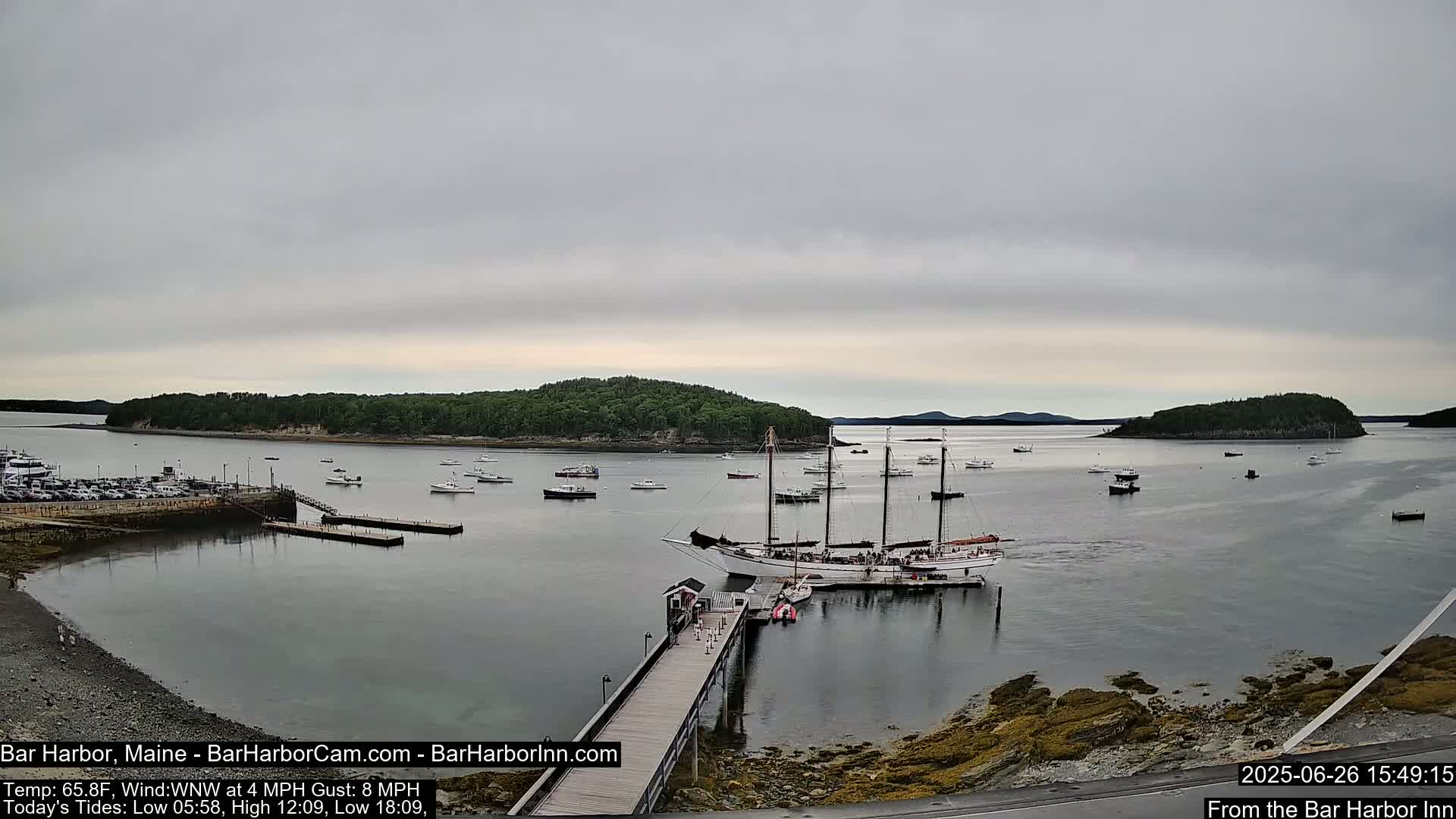 Bar Harbor North View Live Cam - Maine, USA