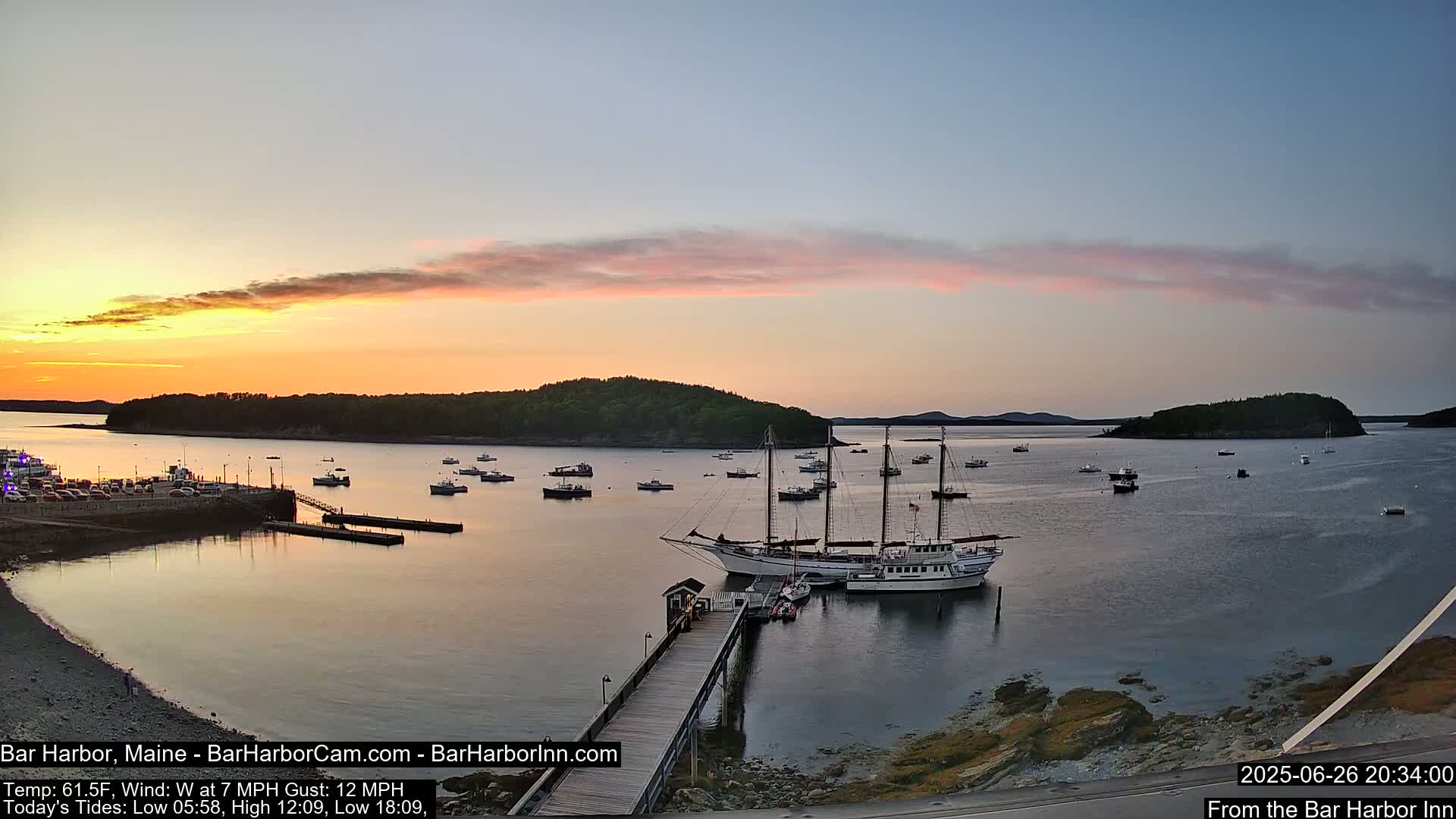 Bar Harbor North View Live Cam - Maine, USA