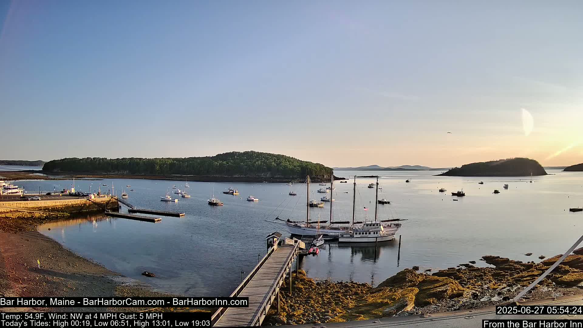 Bar Harbor North View Live Cam - Maine, USA