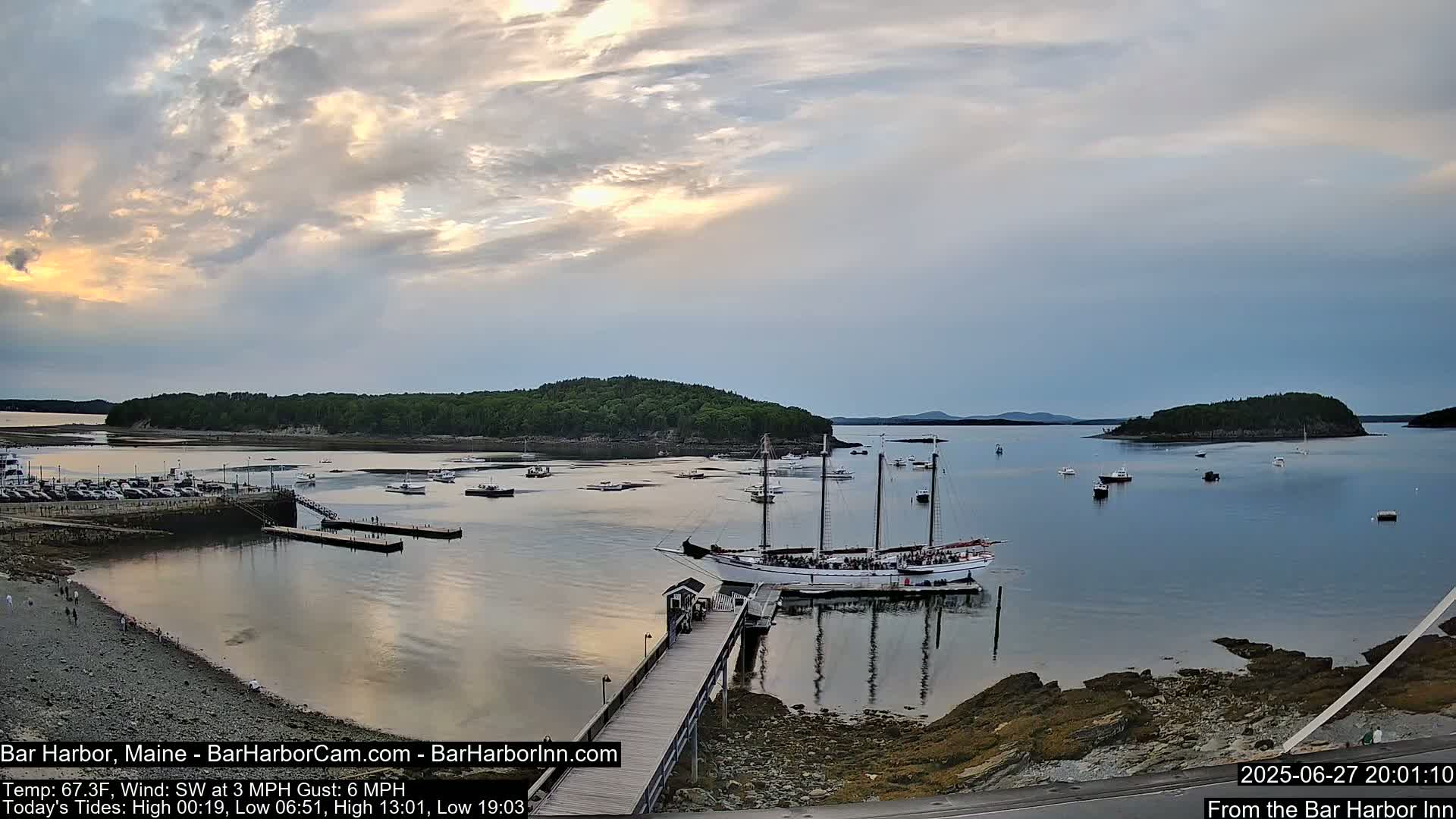 Bar Harbor North View Live Cam - Maine, USA