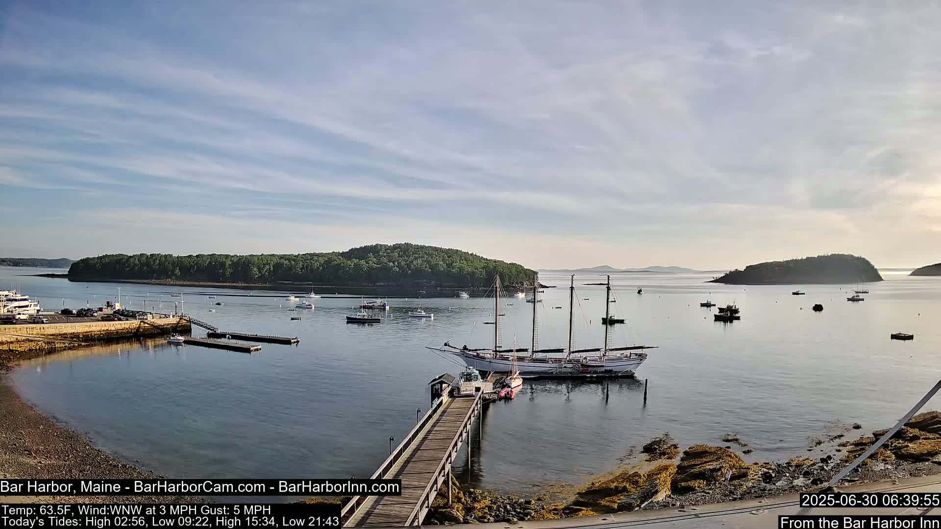 Bar Harbor North View Live Cam - Maine, USA