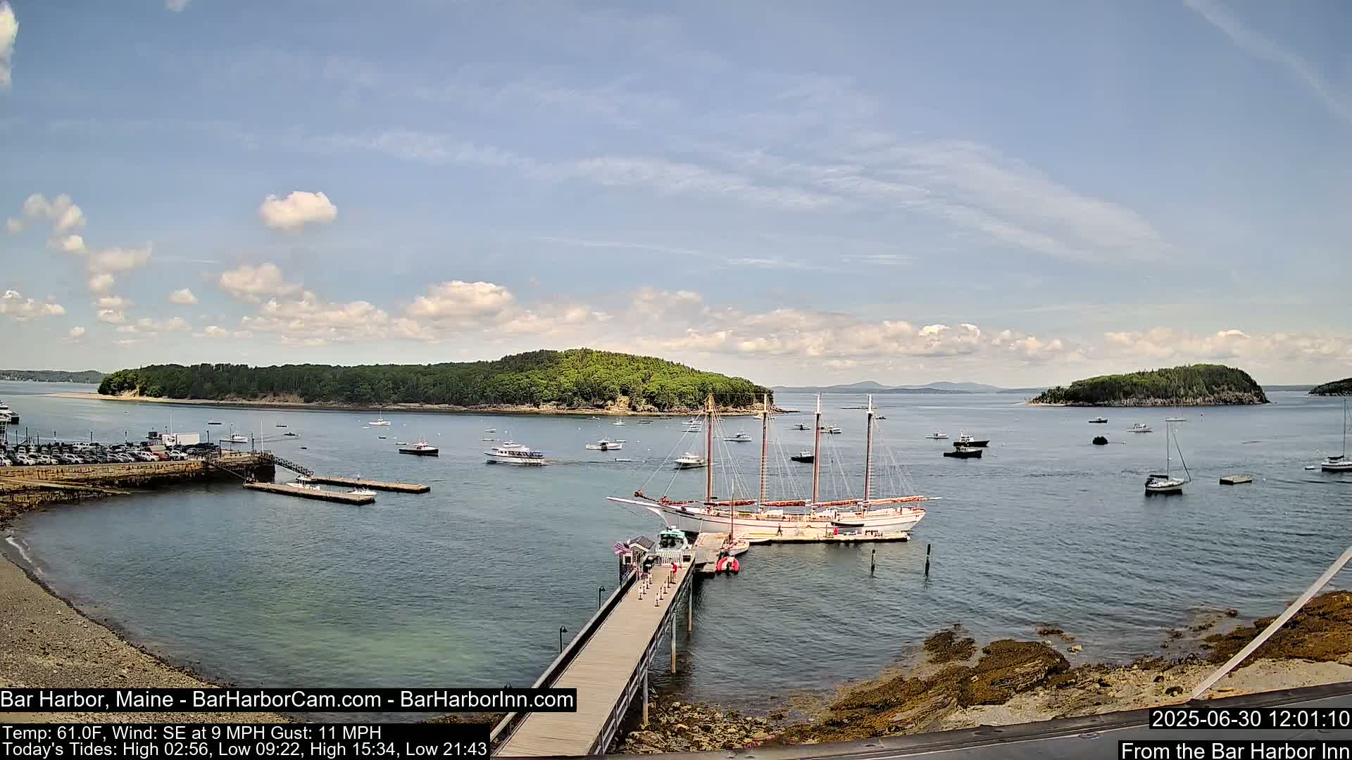 Bar Harbor North View Live Cam - Maine, USA