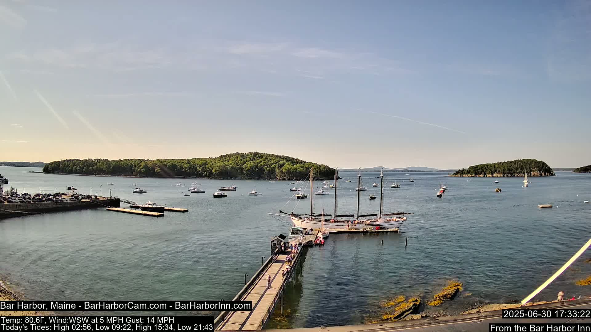 Bar Harbor North View Live Cam - Maine, USA