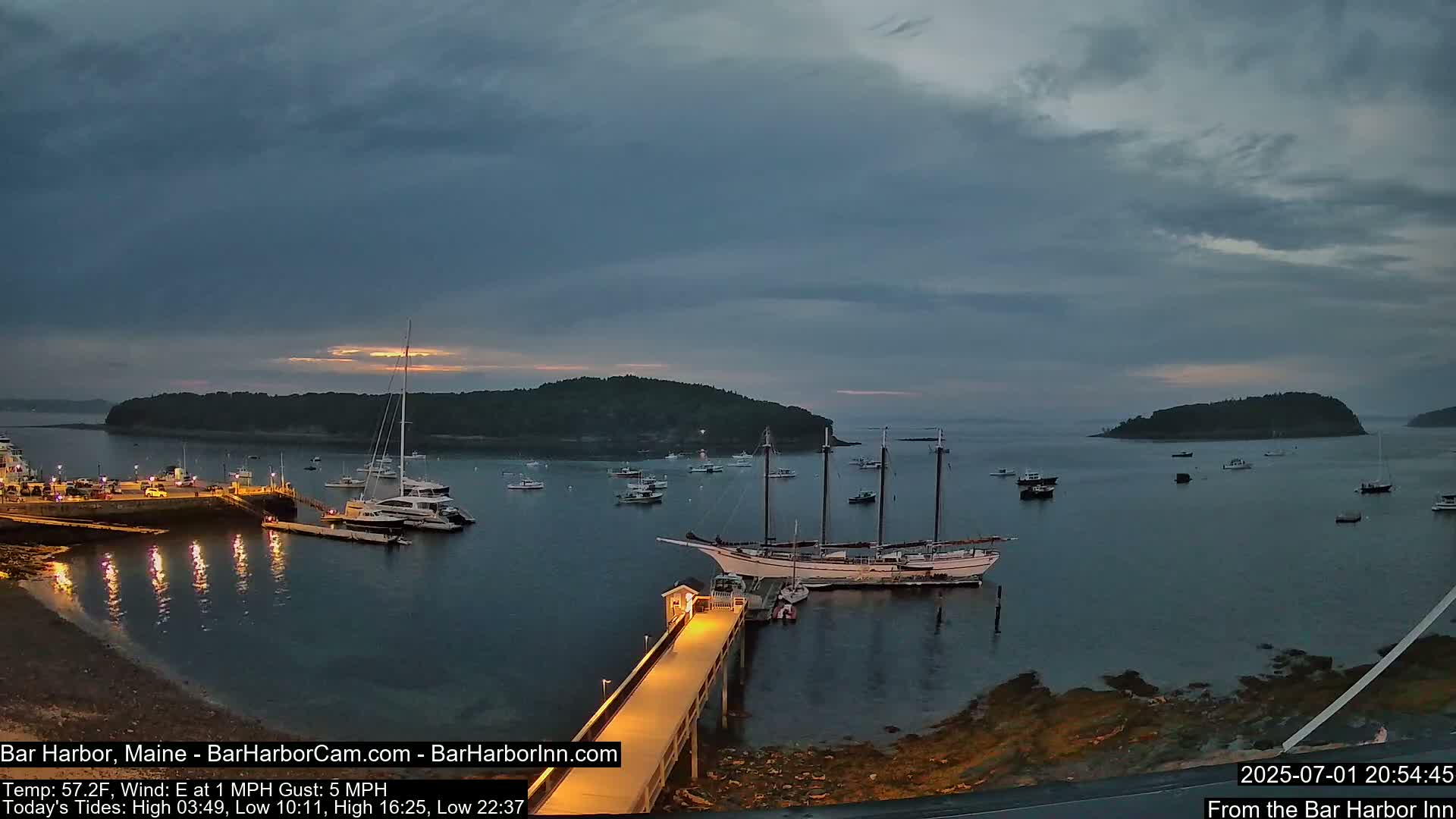 Bar Harbor North View Live Cam - Maine, USA