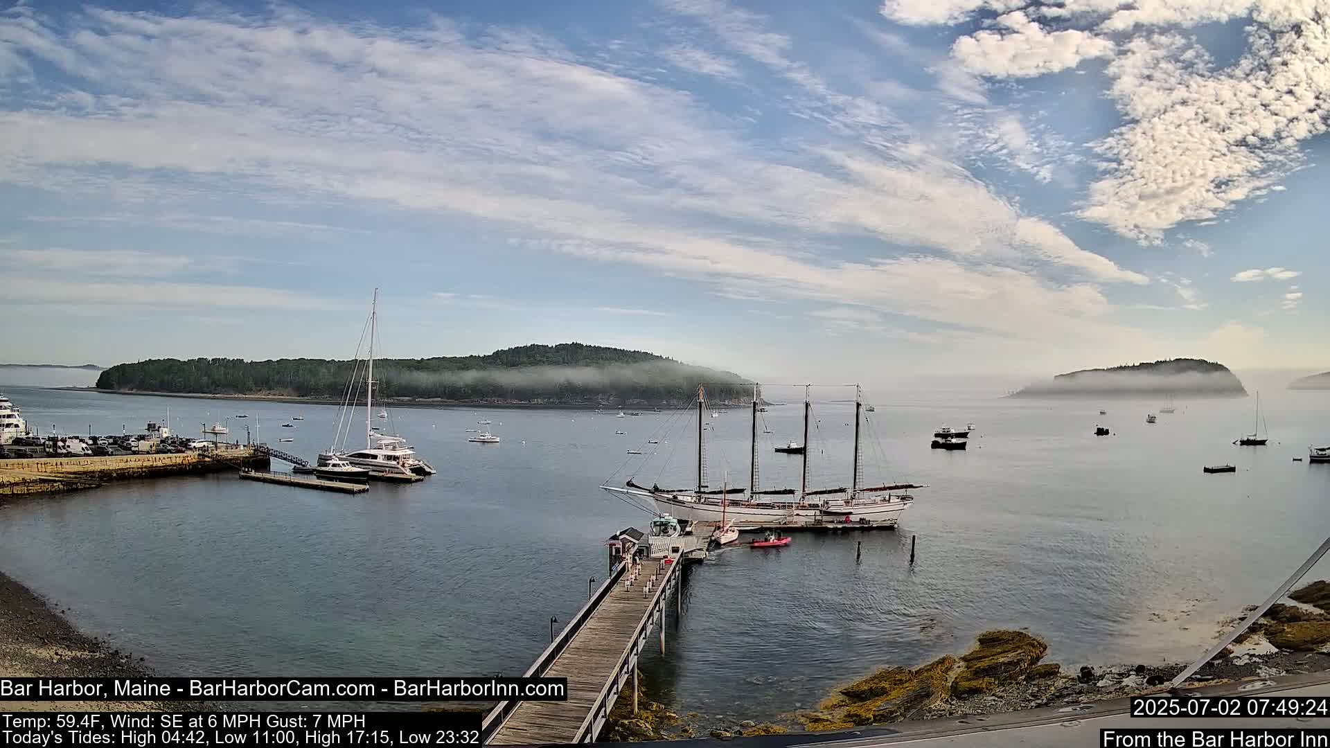 Bar Harbor North View Live Cam - Maine, USA