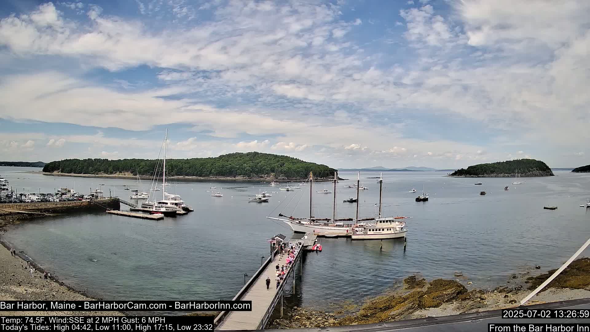 Bar Harbor North View Live Cam - Maine, USA