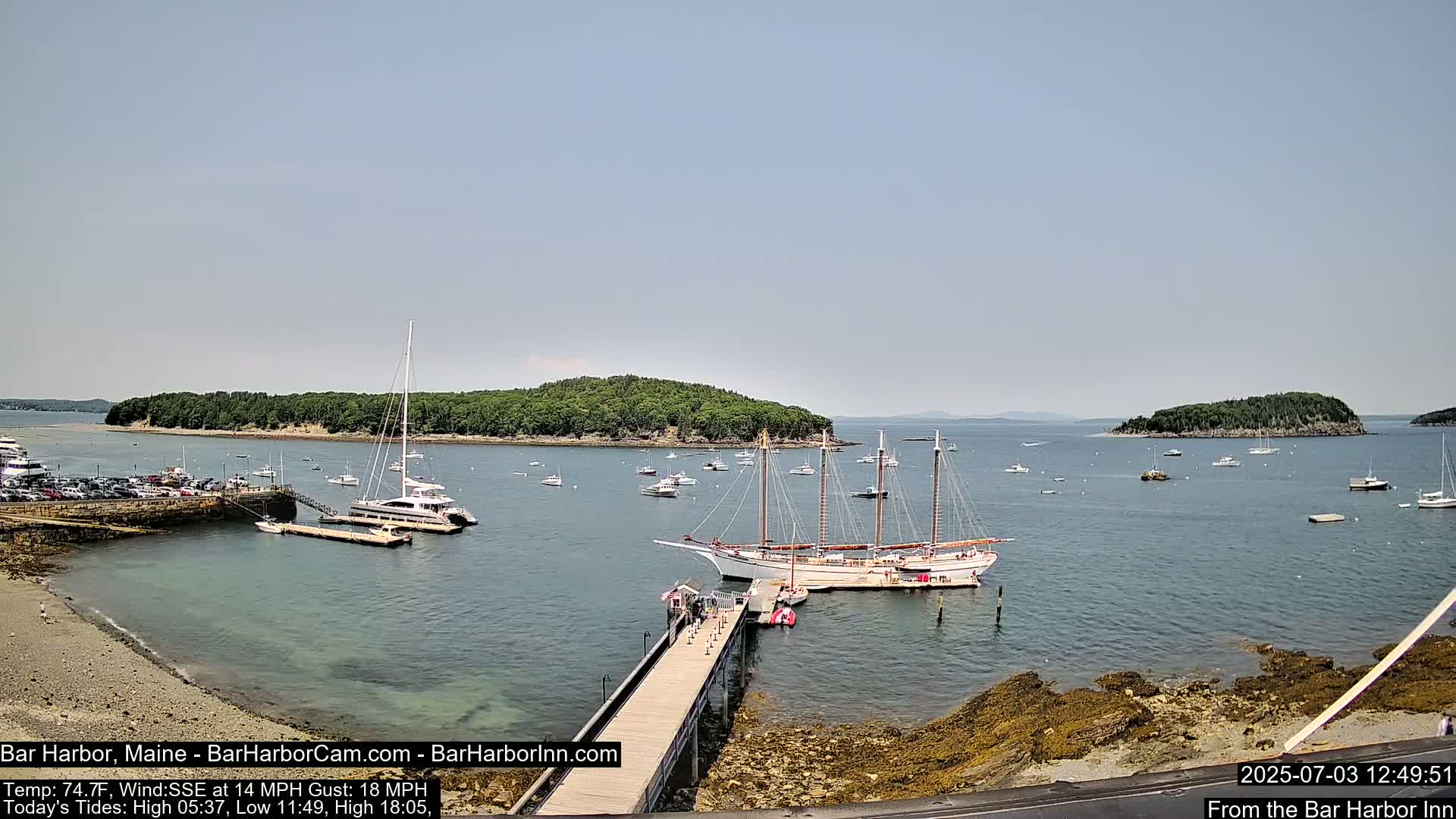Bar Harbor North View Live Cam - Maine, USA