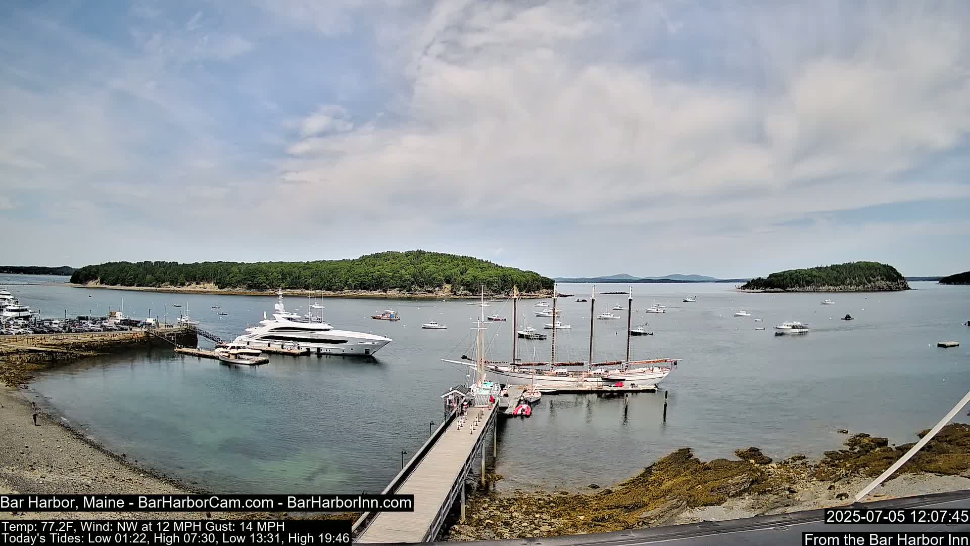 Bar Harbor North View Live Cam - Maine, USA