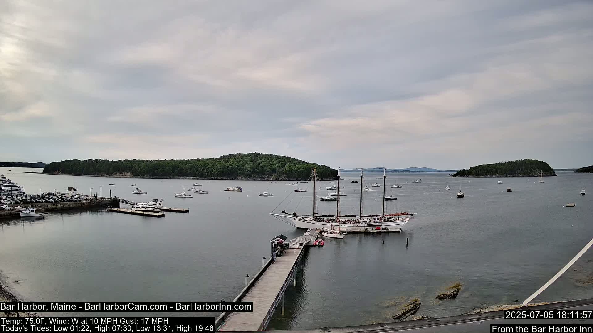 Bar Harbor North View Live Cam - Maine, USA