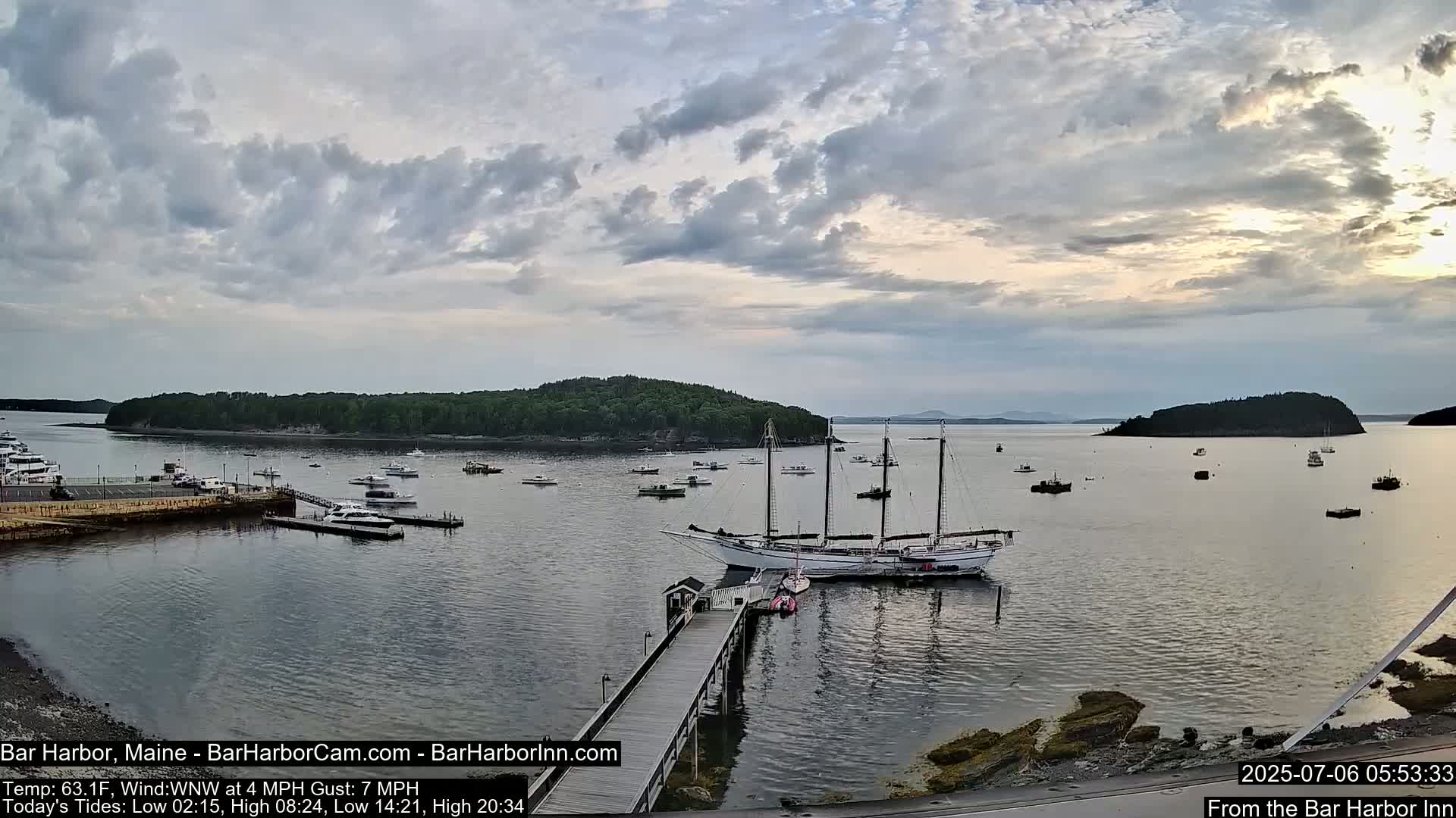 Bar Harbor North View Live Cam - Maine, USA