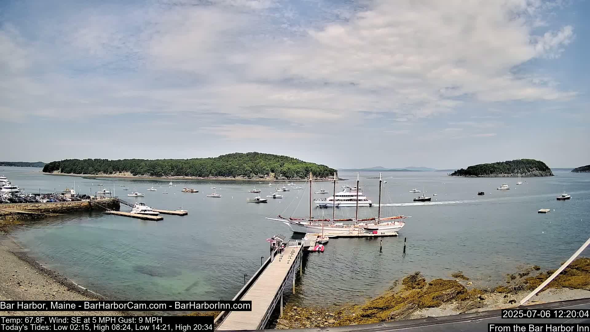 Bar Harbor North View Live Cam - Maine, USA