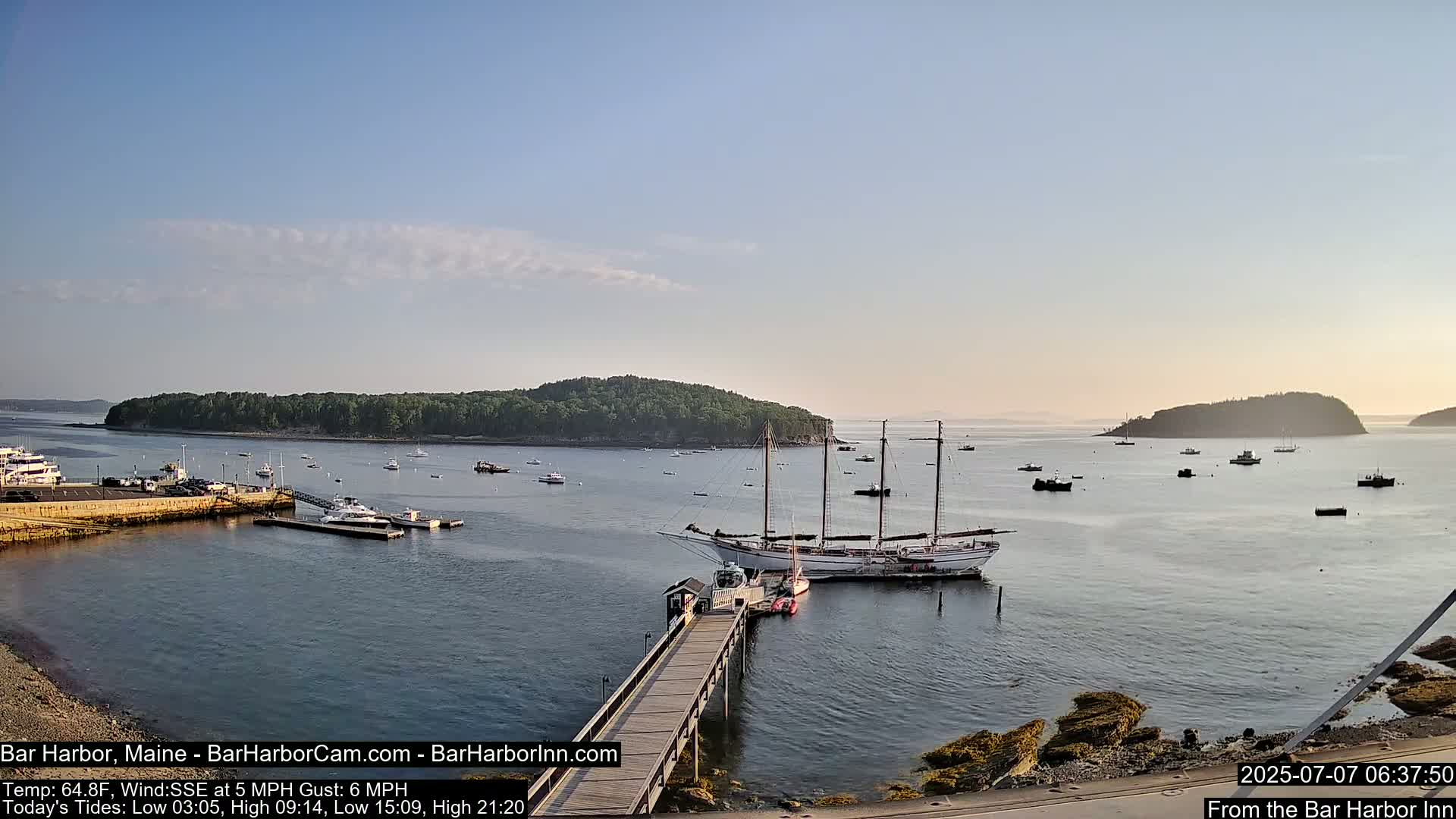 Bar Harbor North View Live Cam - Maine, USA