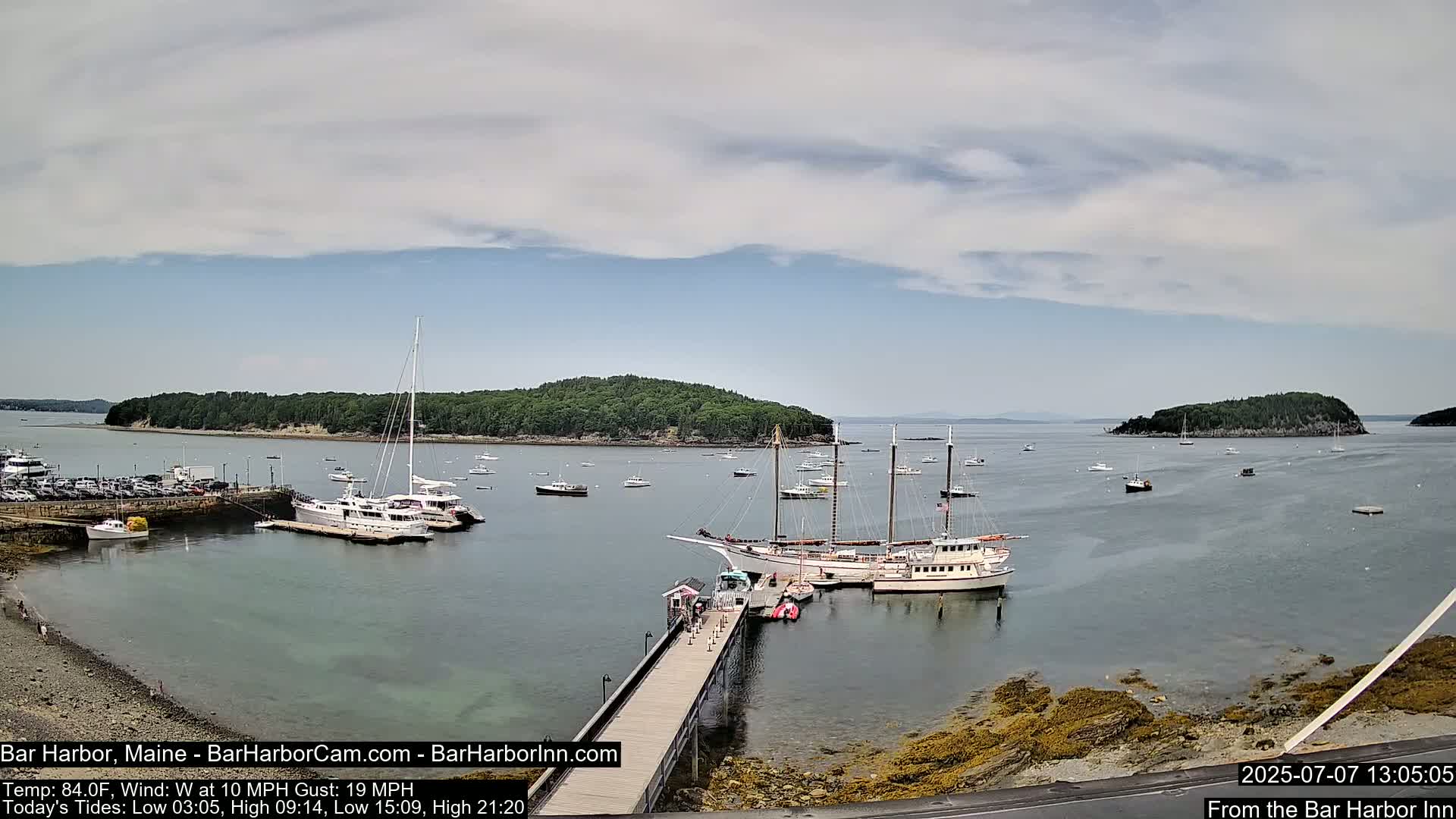 Bar Harbor North View Live Cam - Maine, USA