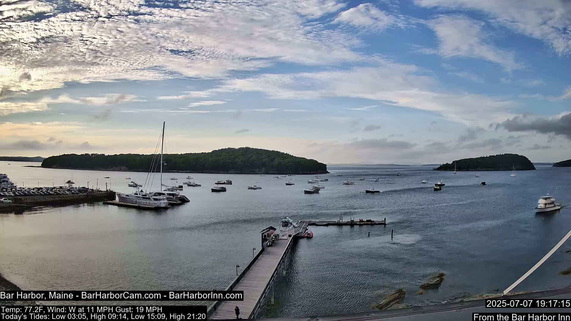 Bar Harbor North View Live Cam - Maine, USA
