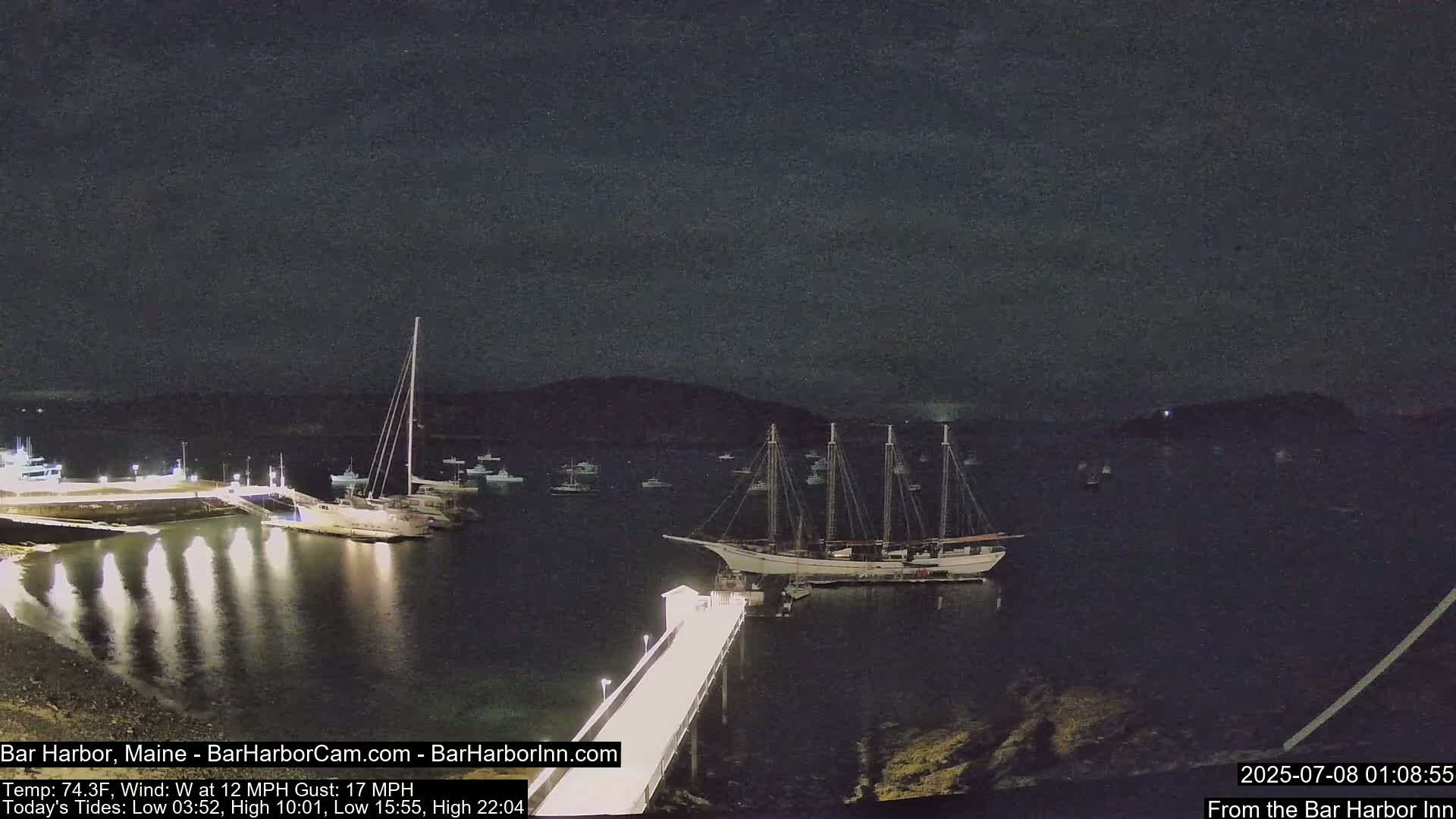 Bar Harbor North View Live Cam - Maine, USA