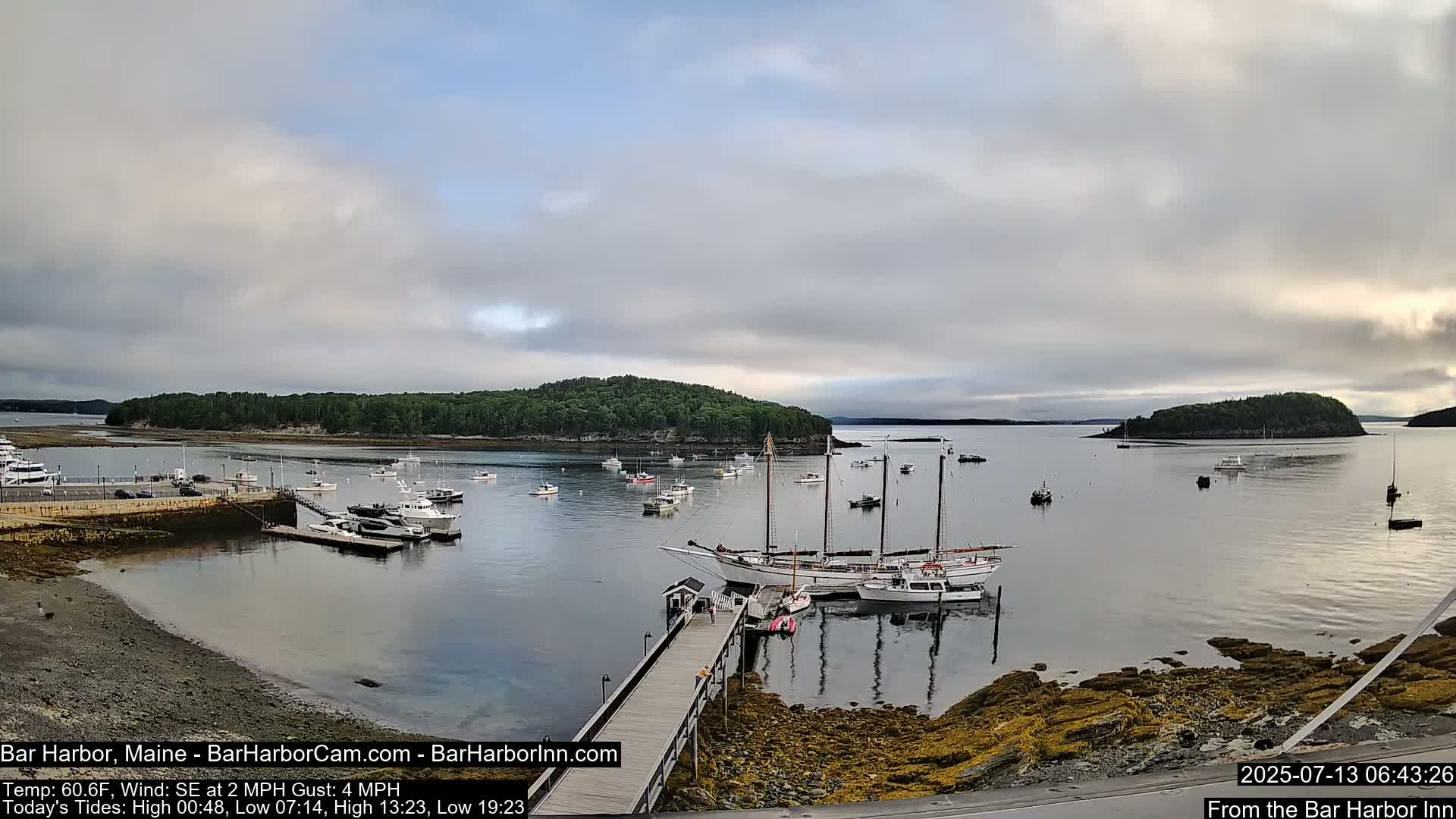 Bar Harbor North View Live Cam - Maine, USA