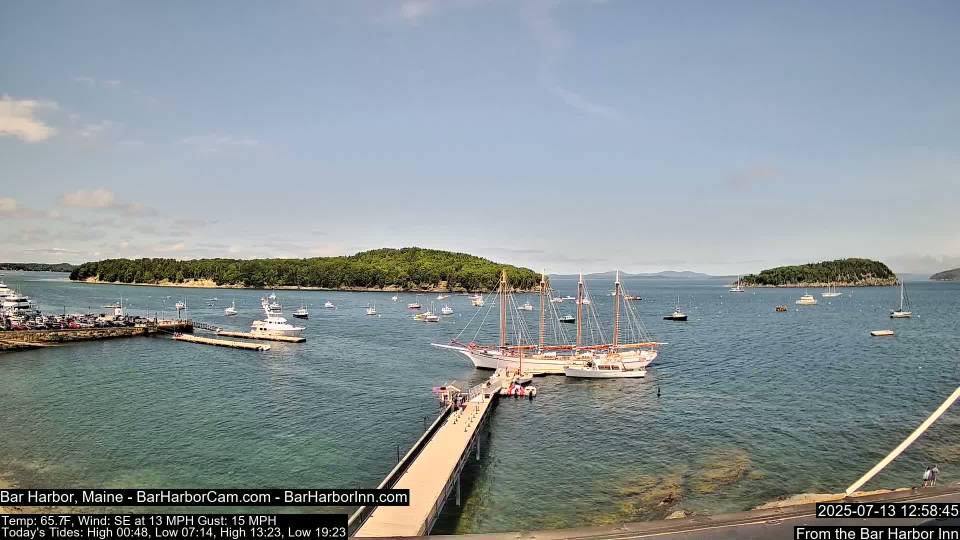 Bar Harbor North View Live Cam - Maine, USA